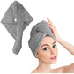 Ultra-absorbent microfibre hair towel cuts drying time in half, ideal for curly hair
